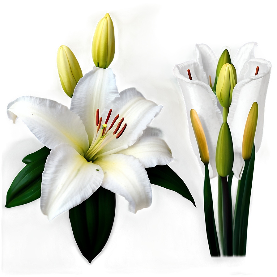 Black And White Lilies Png Glw31 PNG image