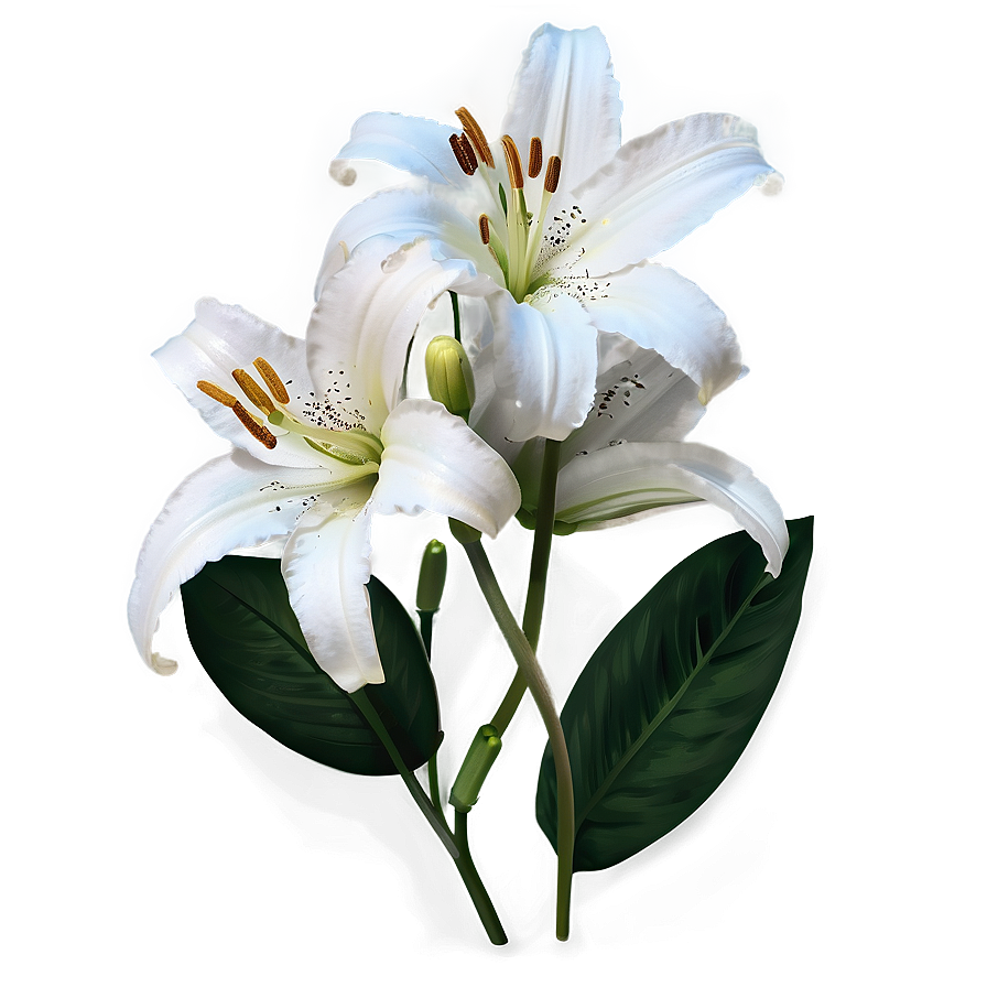 Black And White Lily Png 06282024 PNG image