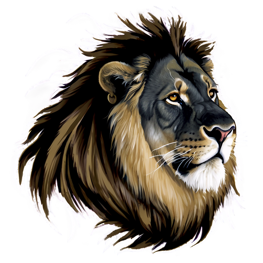 Black And White Lion Png 05032024 PNG image