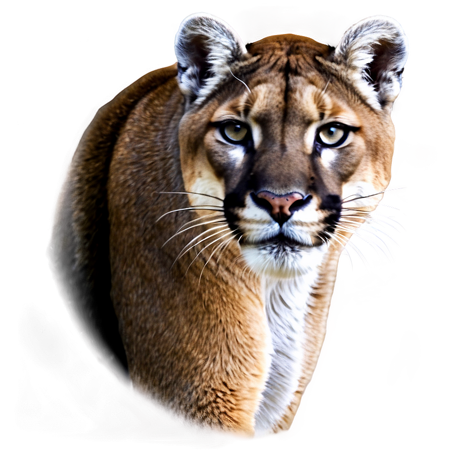 Black And White Mountain Lion Png Cuc PNG image