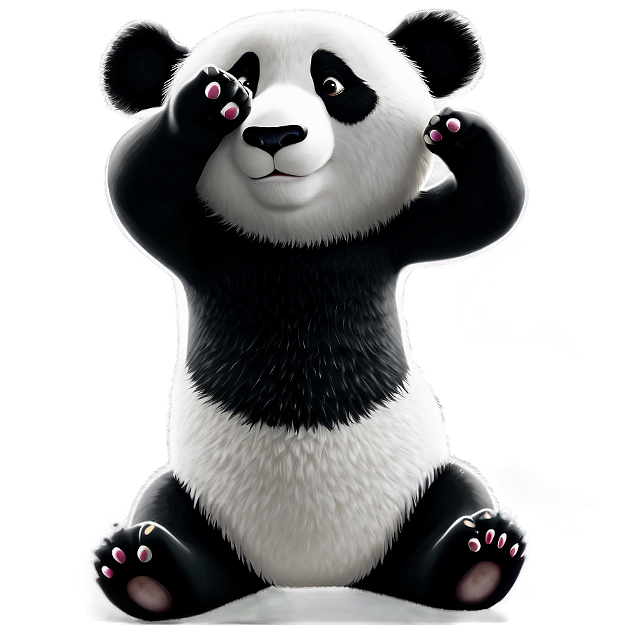 Black And White Panda Png Ybf PNG image