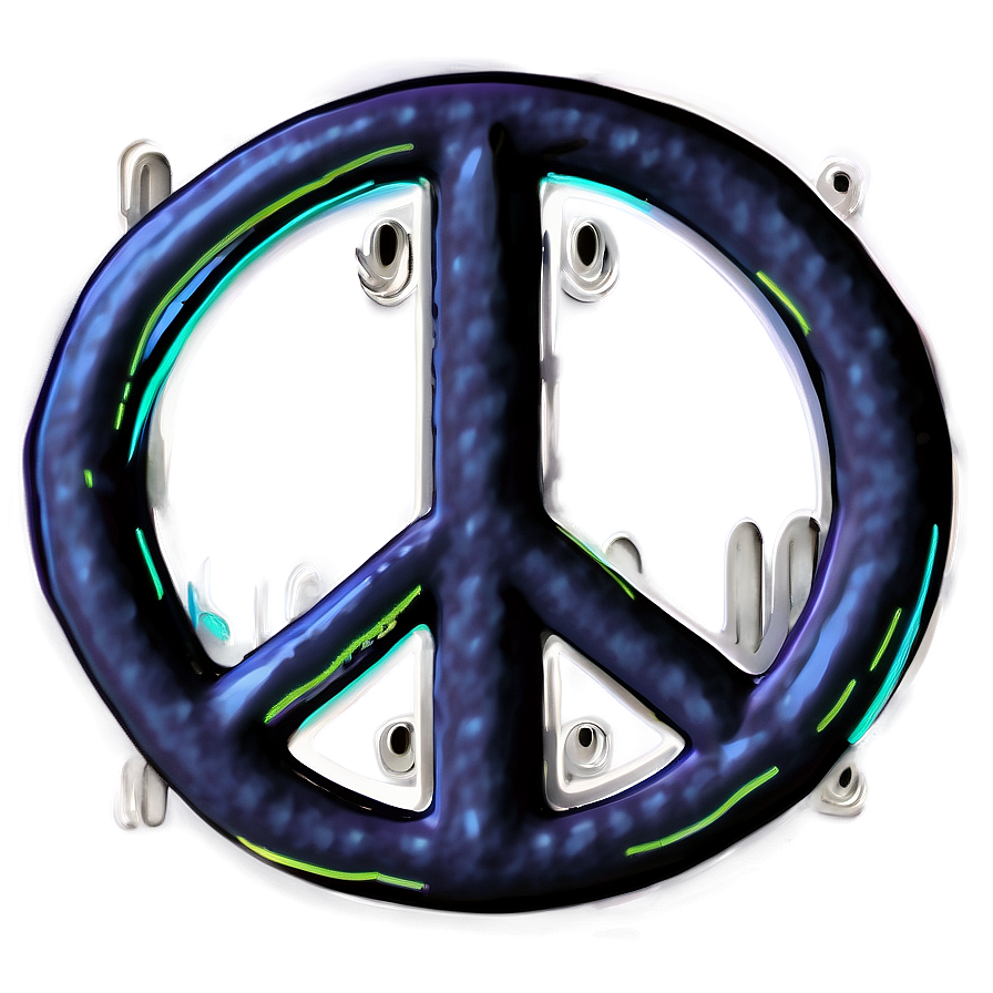 Black And White Peace Sign Png 05252024 PNG image