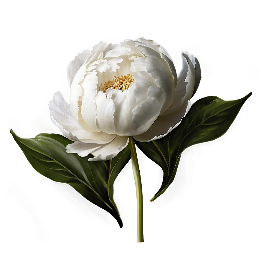 Black And White Peony Png 06282024 PNG image