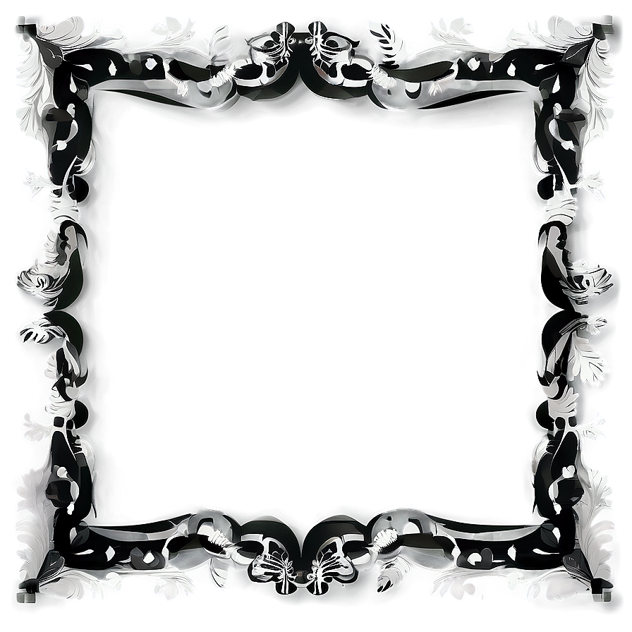 Black And White Photo Border Png Wfb17 PNG image