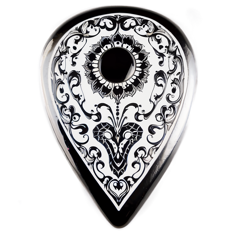 Black And White Planchette Png 06282024 PNG image