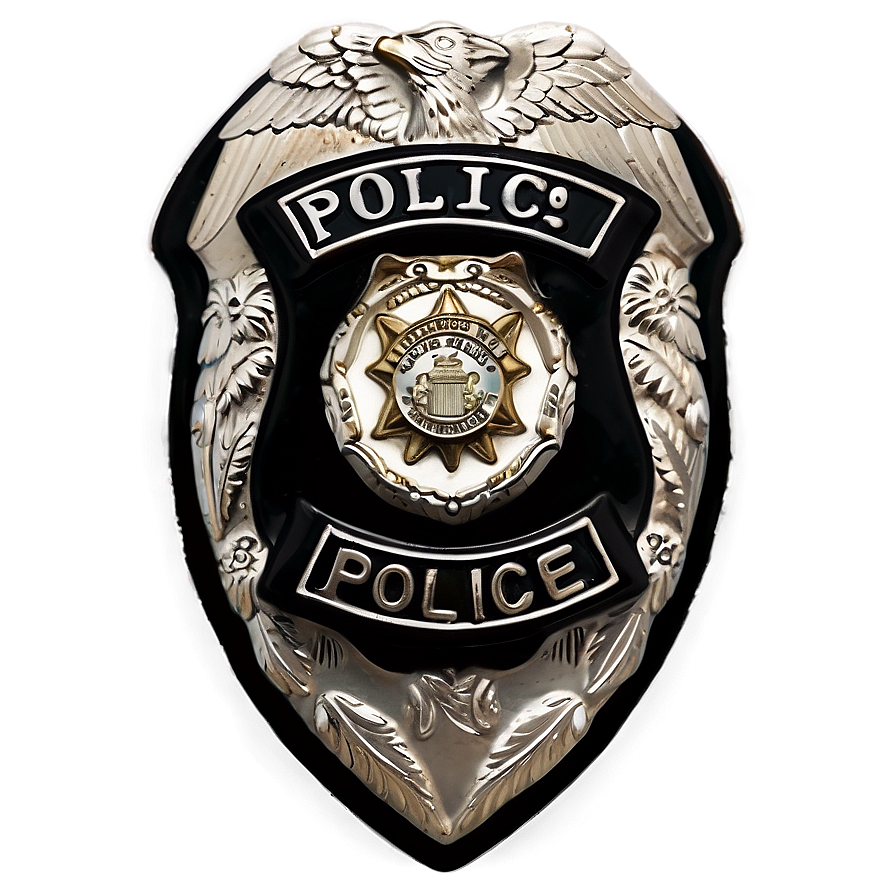 Black And White Police Badge Png 05252024 PNG image