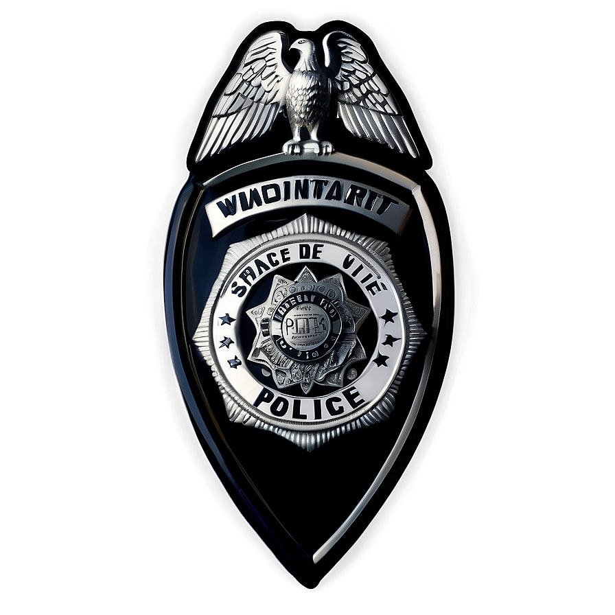 Black And White Police Badge Png Bvu PNG image