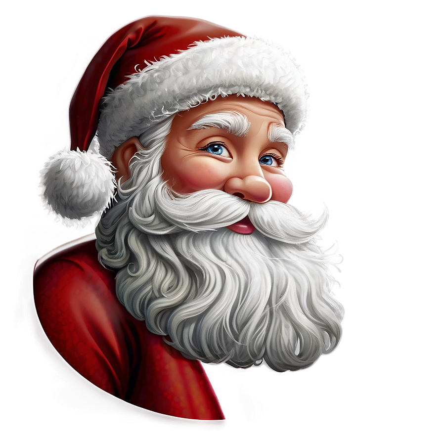 Black And White Santa Clipart Png Khn PNG image