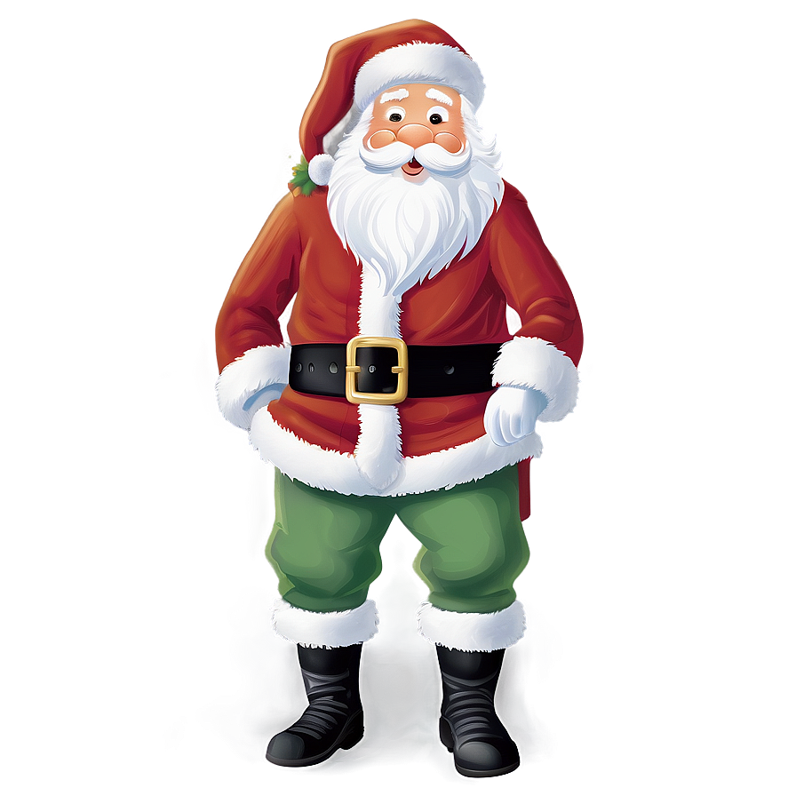 Black And White Santa Clipart Png Tnc66 PNG image