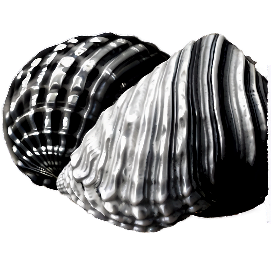 Black And White Seashell Clipart Png 30 PNG image