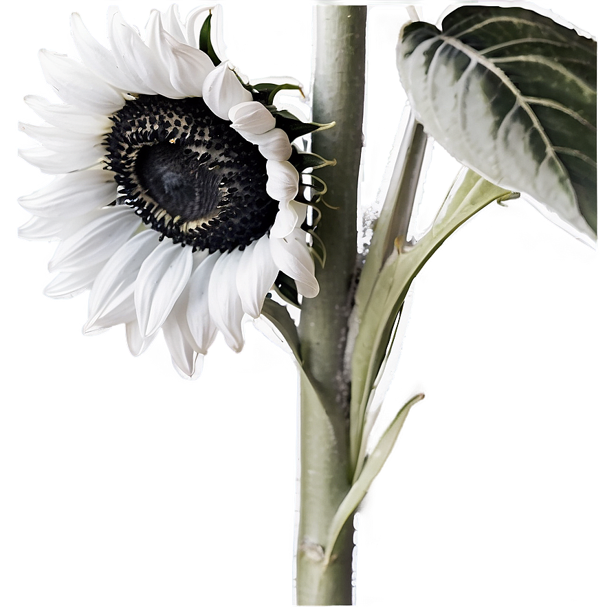 Black And White Sunflower Png 06282024 PNG image