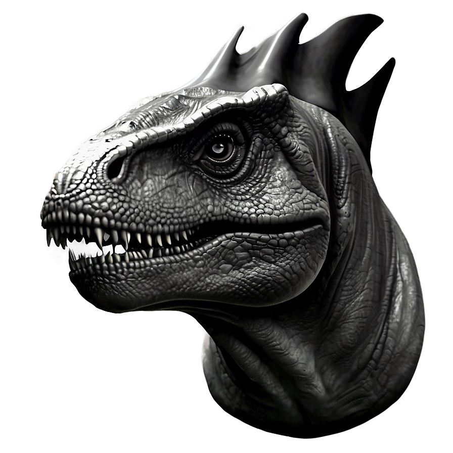 Black And White T Rex Head Png Qwt51 PNG image