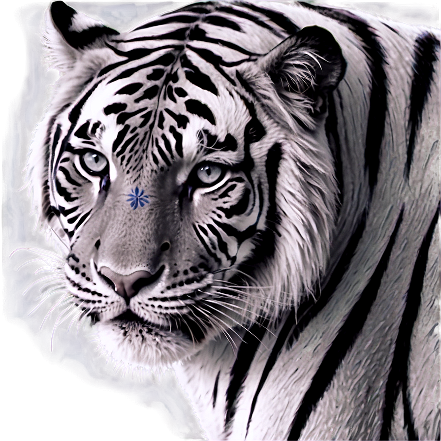 Black And White Tiger Png 05032024 PNG image