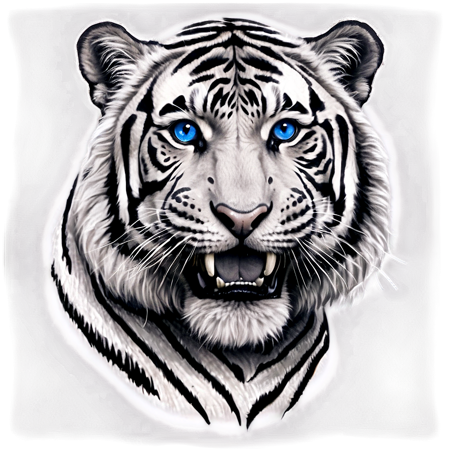 Black And White Tiger Sketch Png Ahk78 PNG image