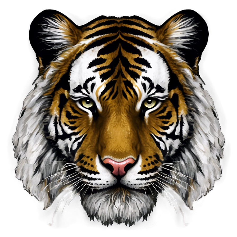 Black And White Tiger Sketch Png Mtj PNG image