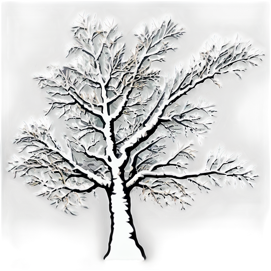 Black And White Tree C PNG image