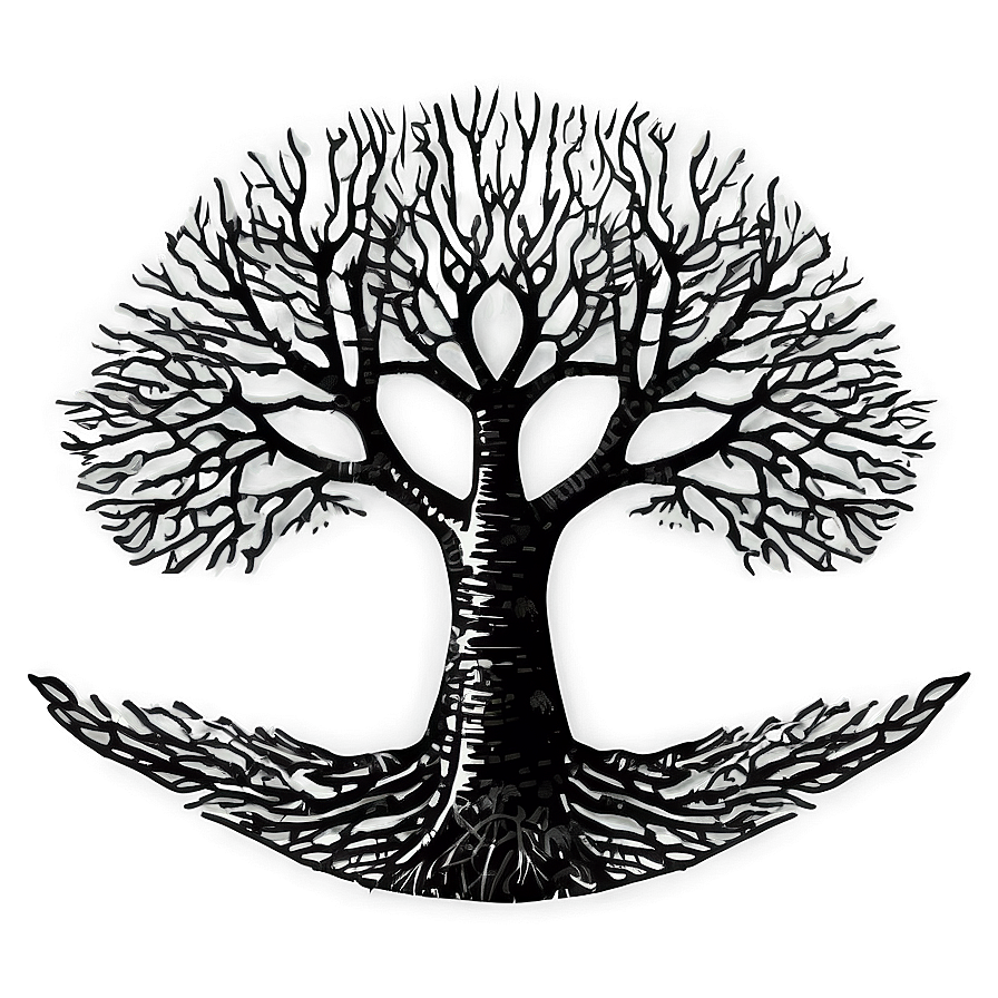 Black And White Tree Outline Png Uxp PNG image