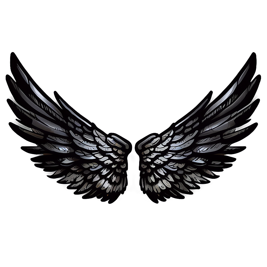 Black Angel Wings Drawing Png Tte PNG image