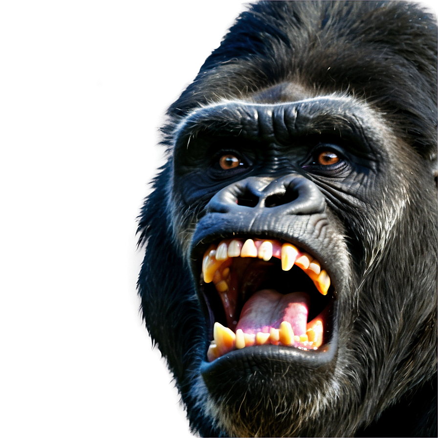 Black Angry Gorilla Png 06252024 PNG image