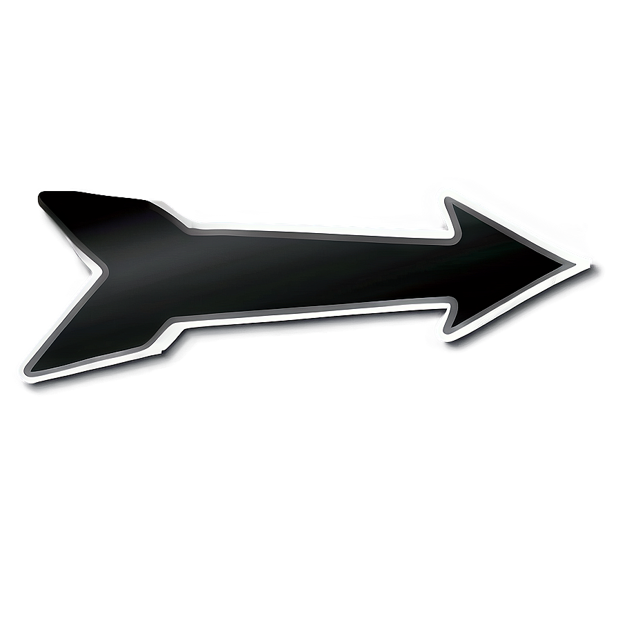 Black Arrow Sticker Design Png Jkk47 PNG image