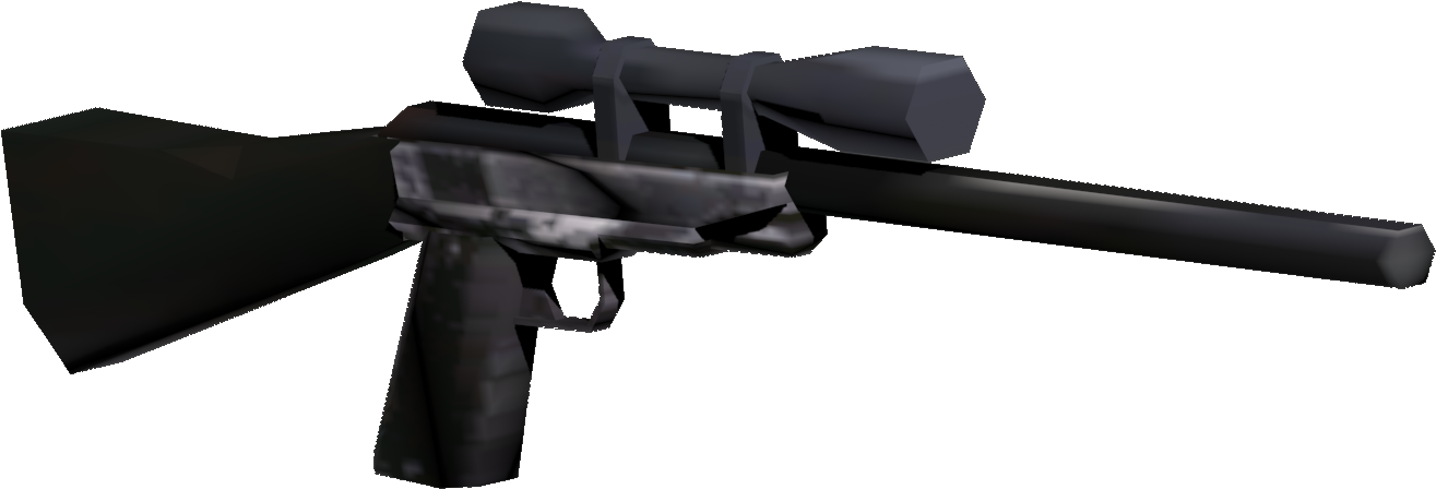 Black Assault Rifle3 D Model PNG image