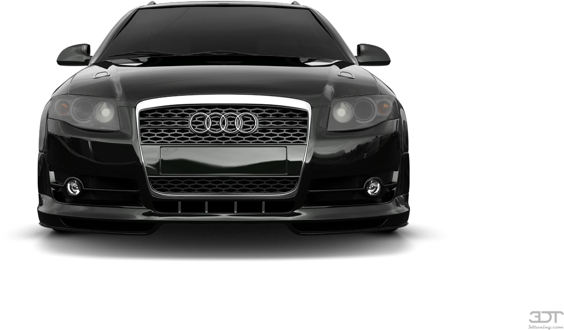 Black Audi Front View PNG image