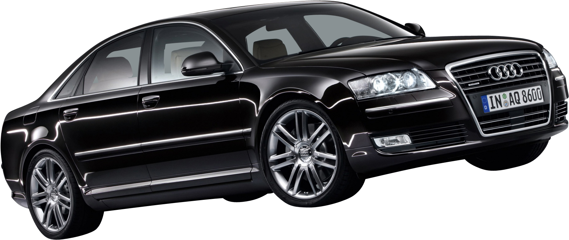 Black Audi Luxury Sedan PNG image