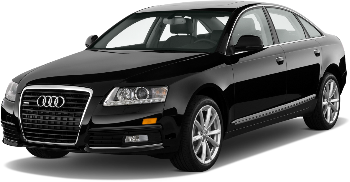 Black Audi Sedan Profile View PNG image