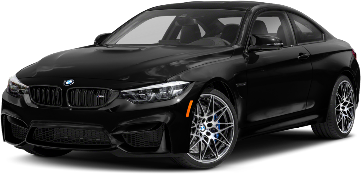 Black B M W M4 Coupe Side View PNG image