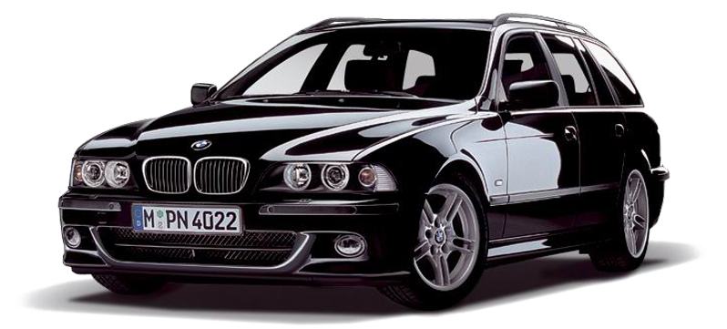 Black B M W5 Series E39 Touring PNG image