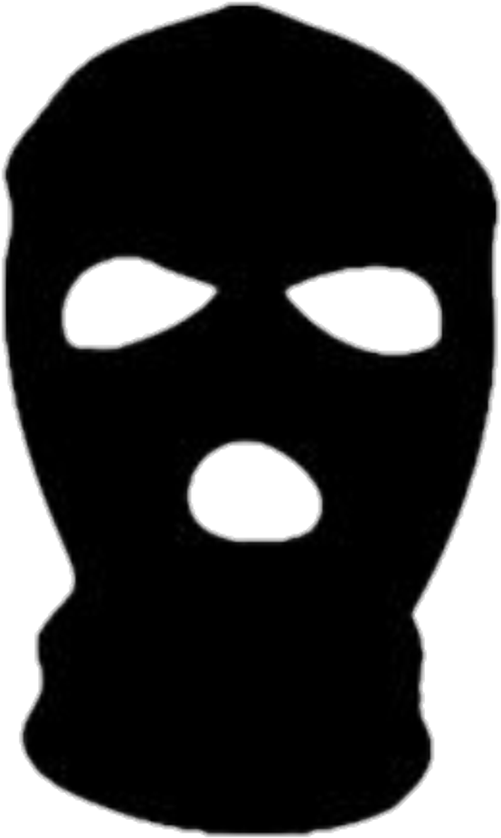 Black Balaclava Ski Mask PNG image