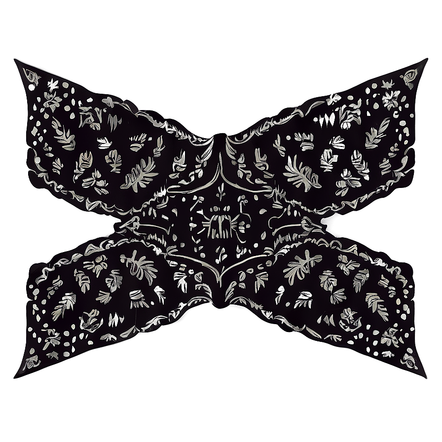 Black Bandana Motif Png 06122024 PNG image