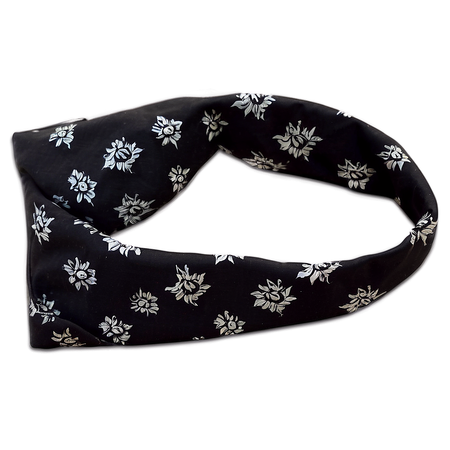 Black Bandana Print Png Fmq38 PNG image