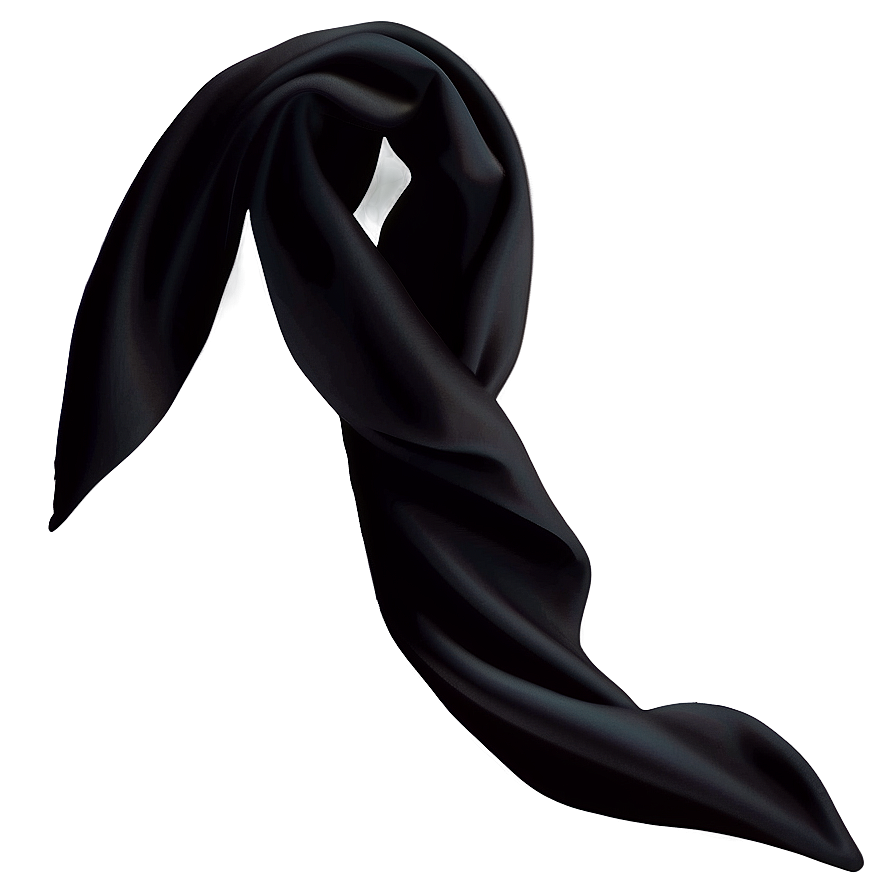 Black Bandana Silk Png 06122024 PNG image