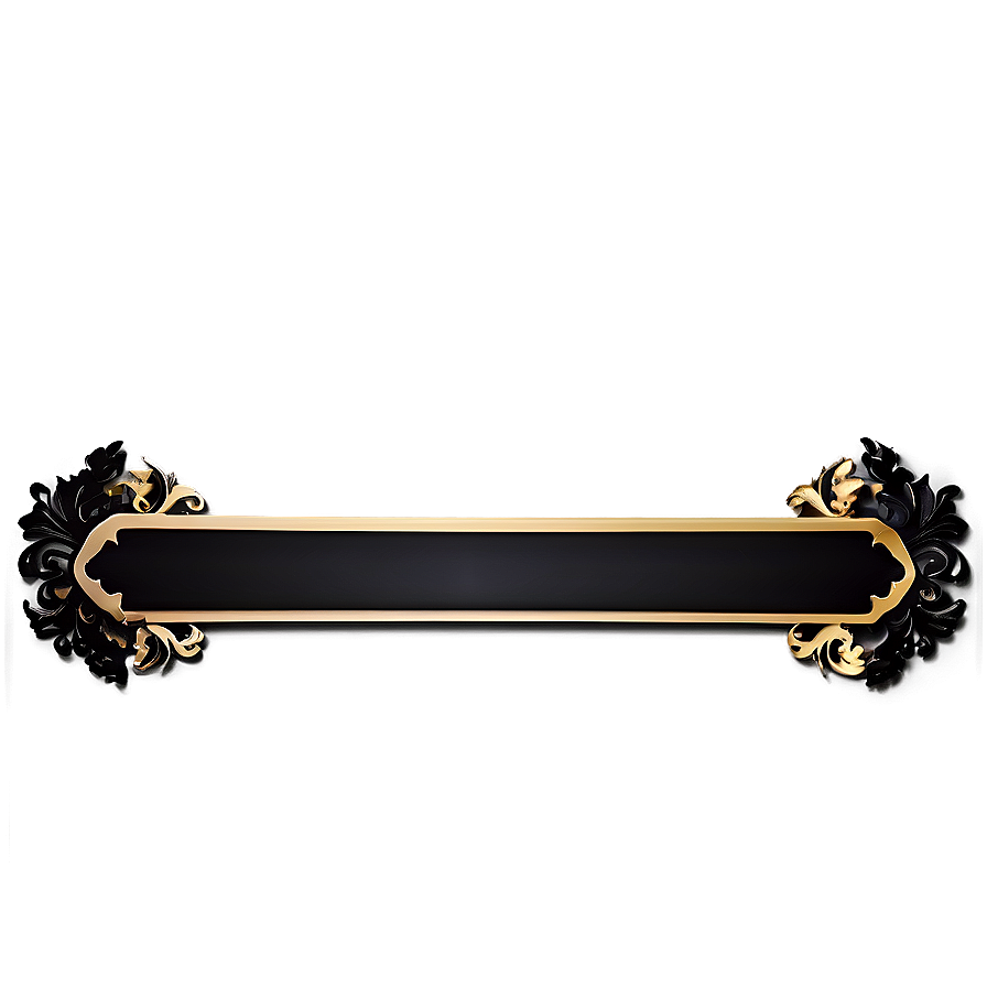 Black Banner Frame Png 06132024 PNG image