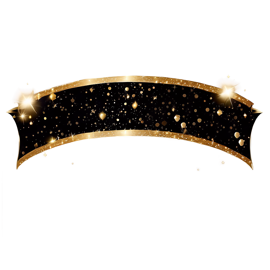 Black Banner With Glitter Png Qji98 PNG image