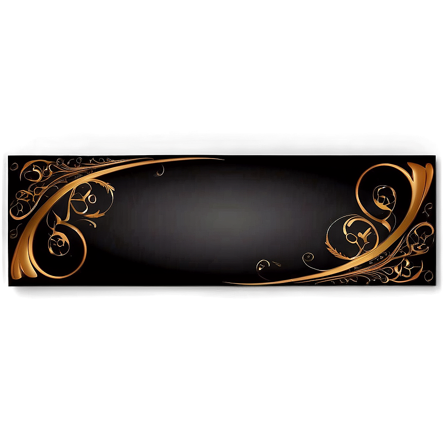 Black Banner With Swirls Png Uqr PNG image