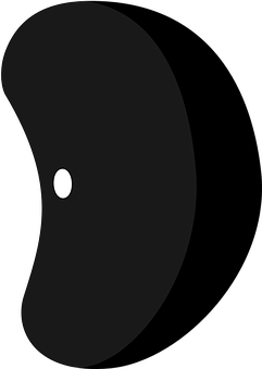 Black Bean Icon Simple PNG image