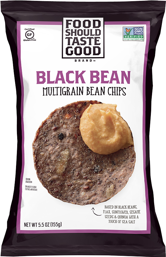 Black Bean Multigrain Chips Package PNG image