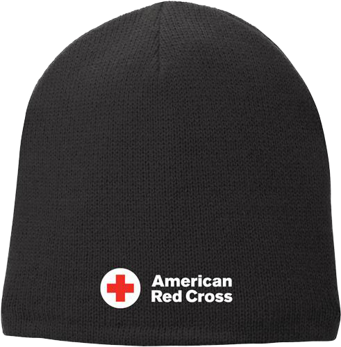 Black Beanie American Red Cross Logo PNG image