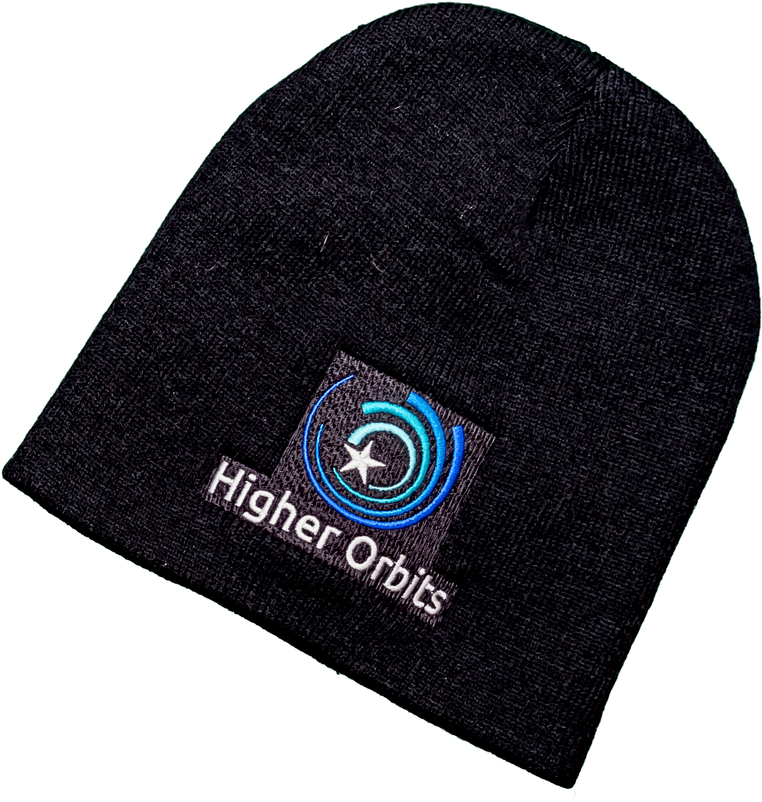 Black Beanie Higher Orbits Logo PNG image