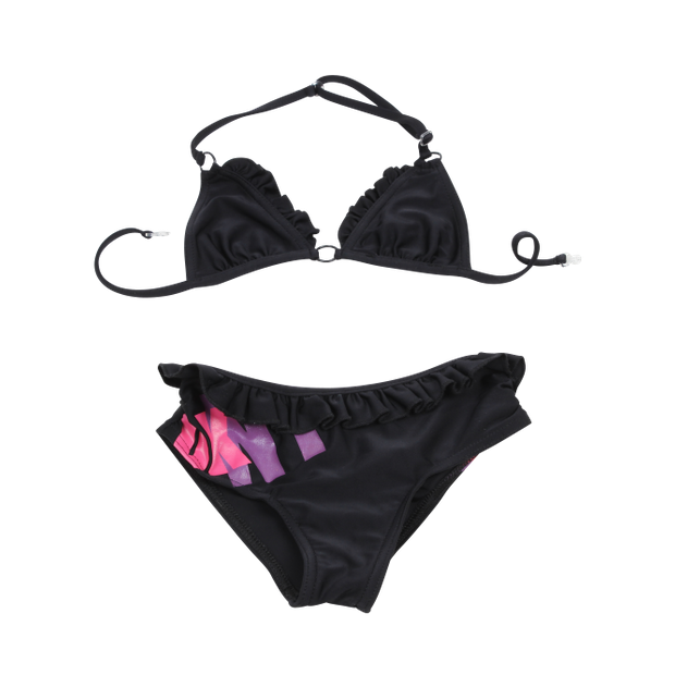 Black Bikiniwith Pink Accents PNG image