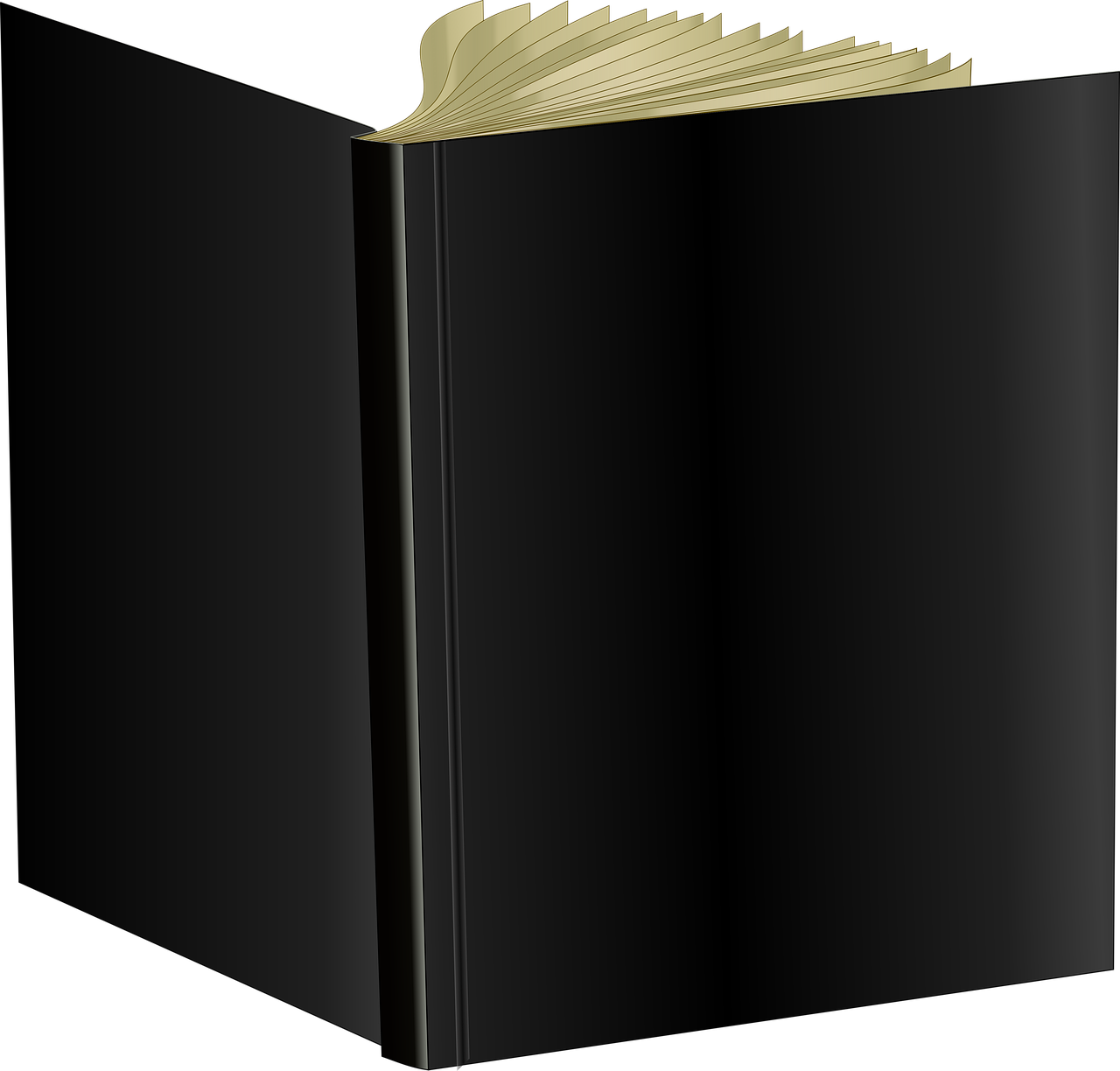 Black Blank Book Cover PNG image