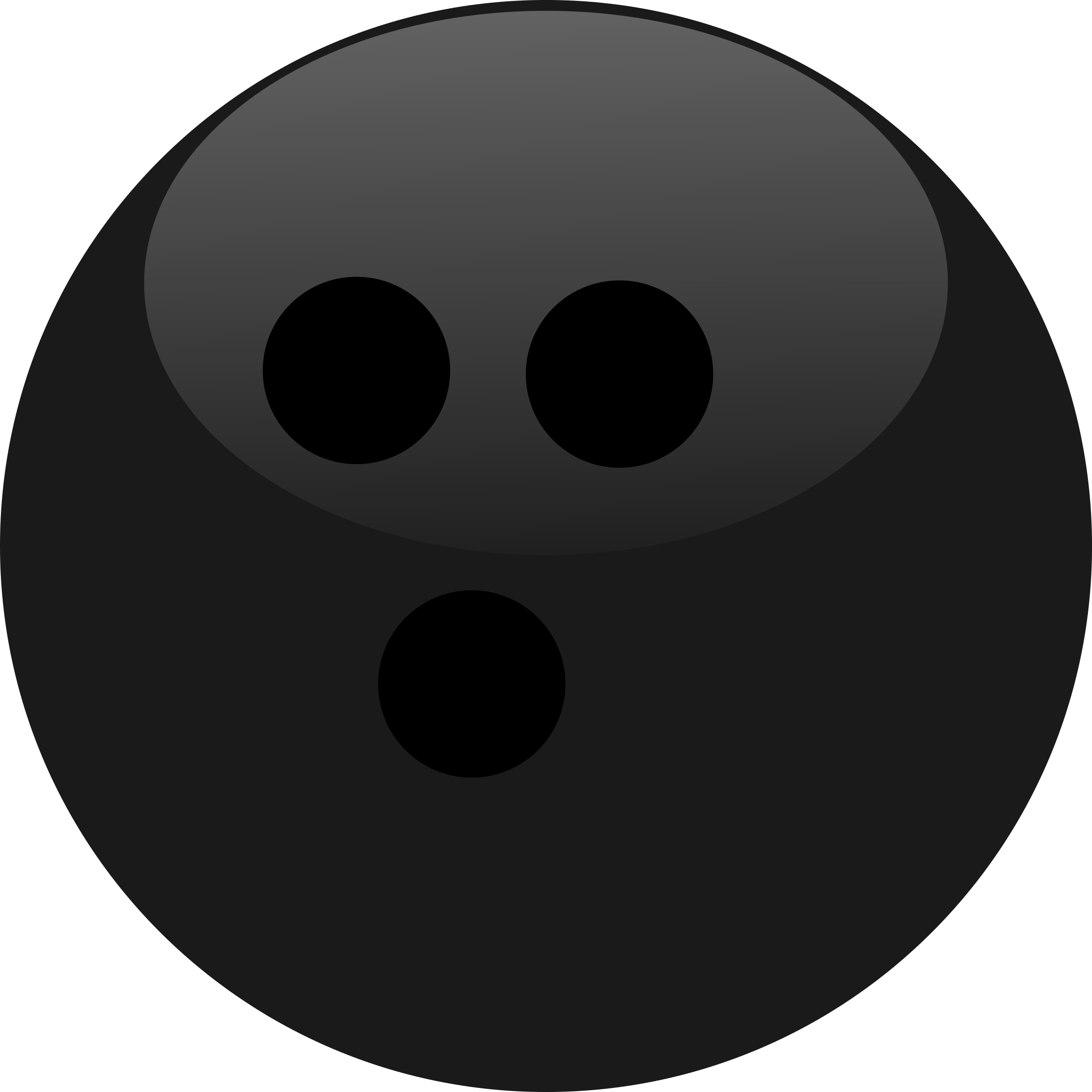 Black Bowling Ball Graphic PNG image