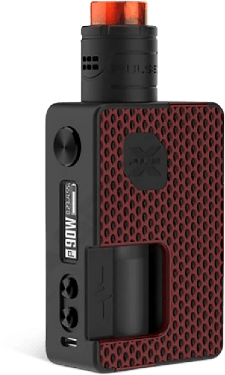 Black Box Vape Modwith Red Details PNG image