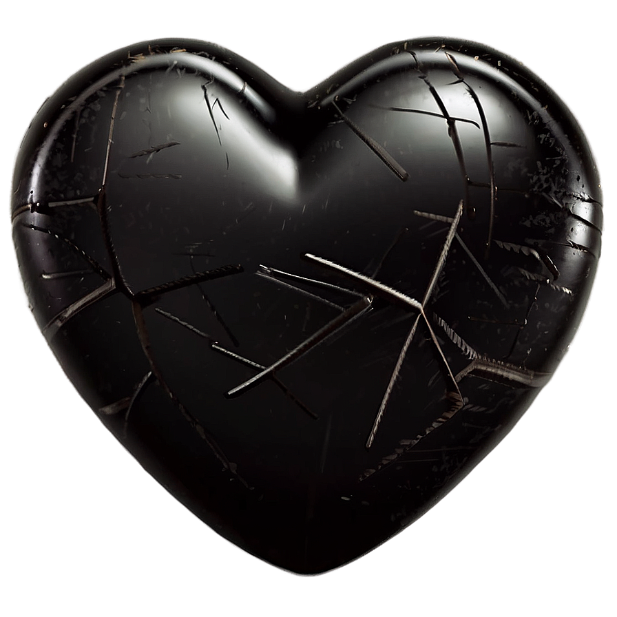 Black Broken Heart Emoji Png 06252024 PNG image