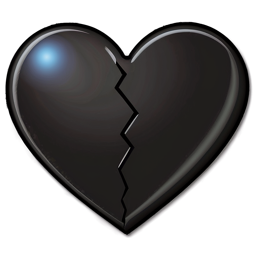 Black Broken Heart Emoji Png 71 PNG image