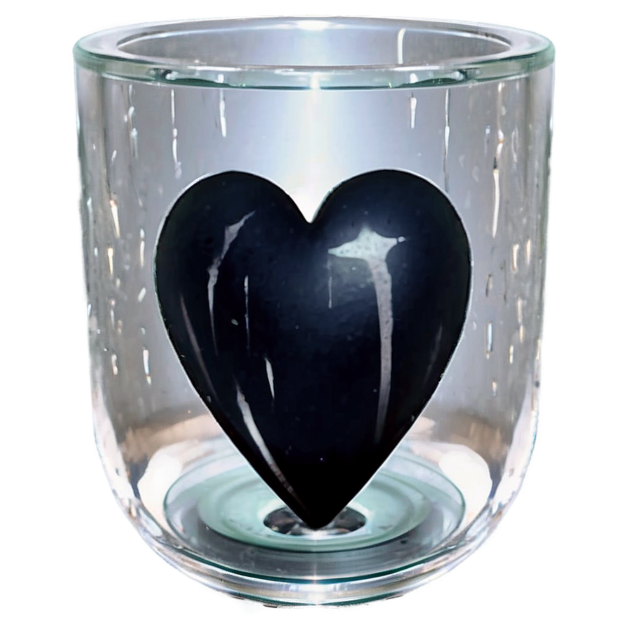 Black Broken Heart In Glass Png 57 PNG image