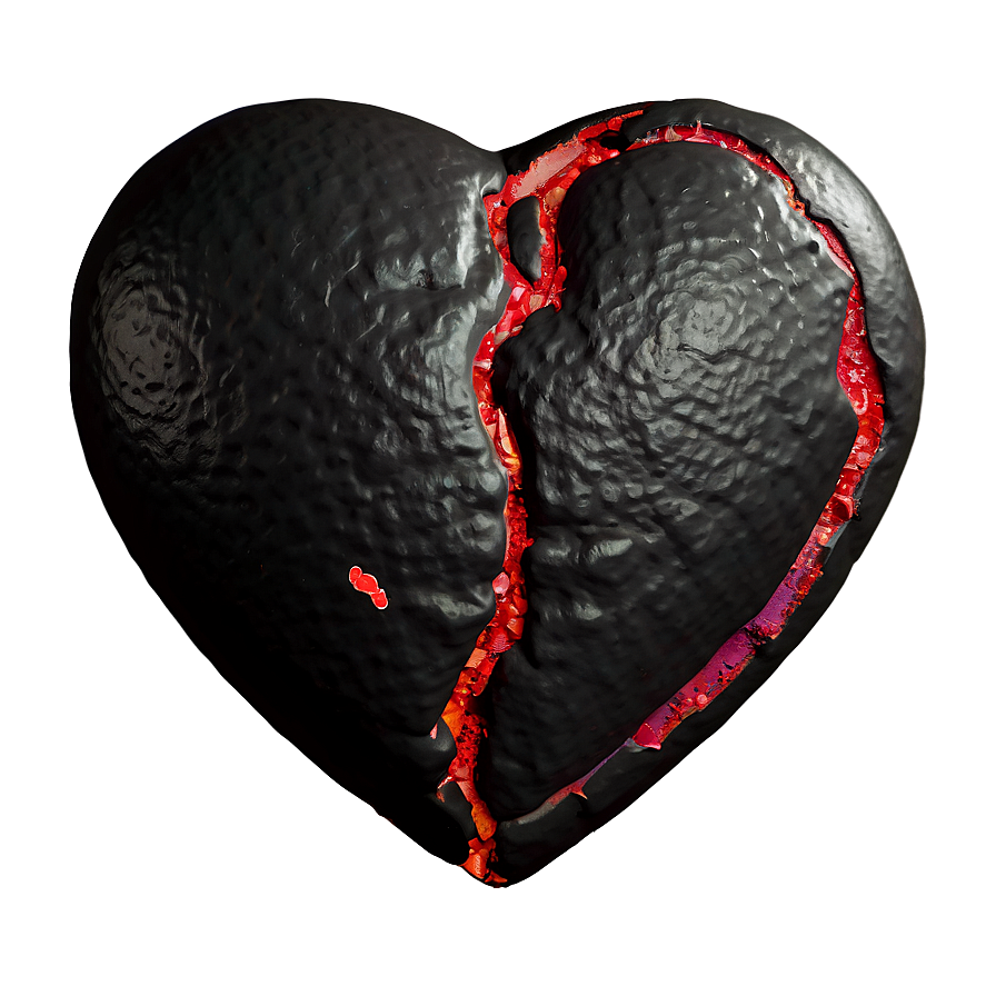 Black Broken Heart Png 39 PNG image