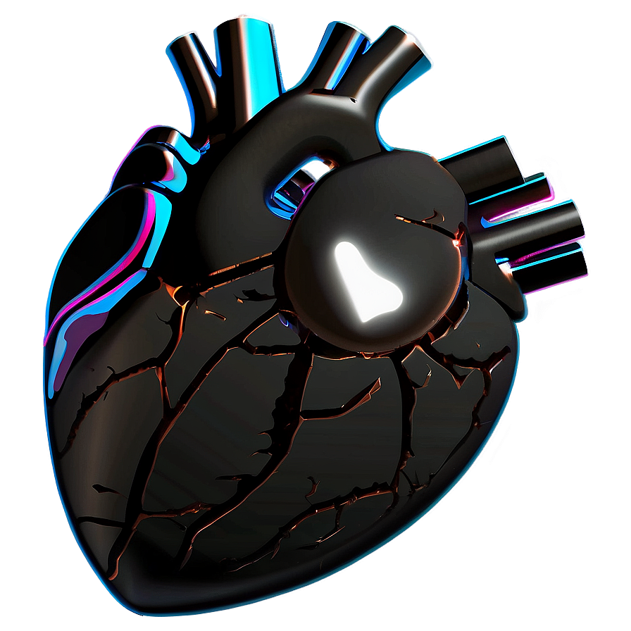 Black Broken Heart Symbol Png 44 PNG image